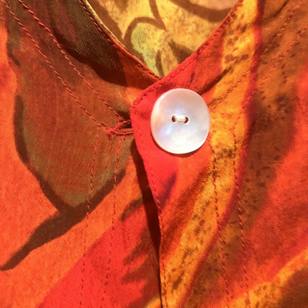 Phool Womens Artsy Lightweight Jacket-Colorful Art to Wear-Sz M-Leaf Print - Picture 3 of 9